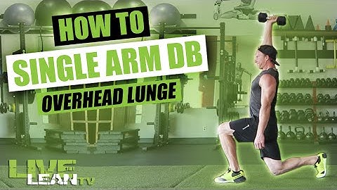 How To Do A SINGLE ARM OVERHEAD DUMBBELL FORWARD LUNGE | Exercise Demonstration Video and Guide