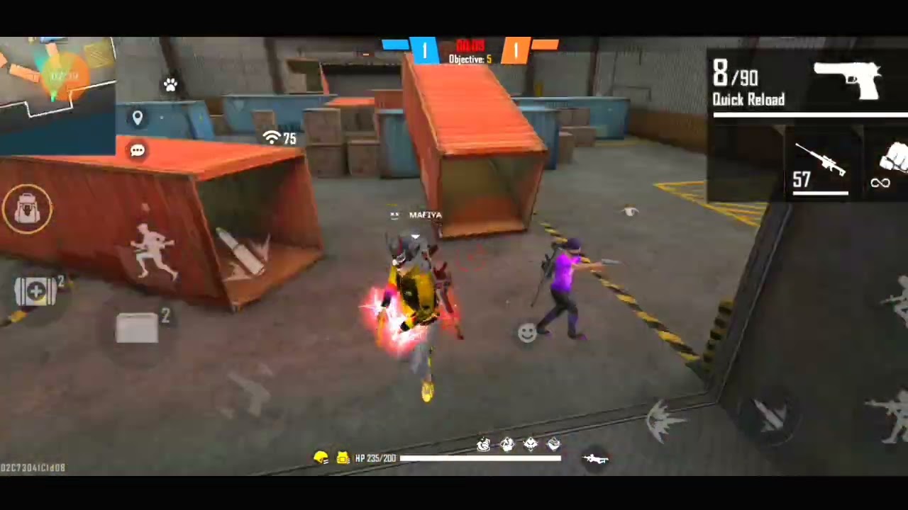 Free fire free look gameplay|| free look headshot tricks||gw safikul