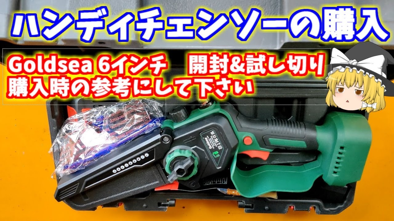 Buying a Handy Chainsaw (Goldsea 6-inch, Unboxing & Test Cut, A