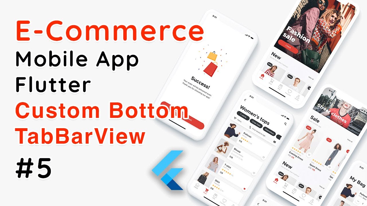 Flutter E-Commerce App – Custom Bottom TabBarView Controller | Flutter ...