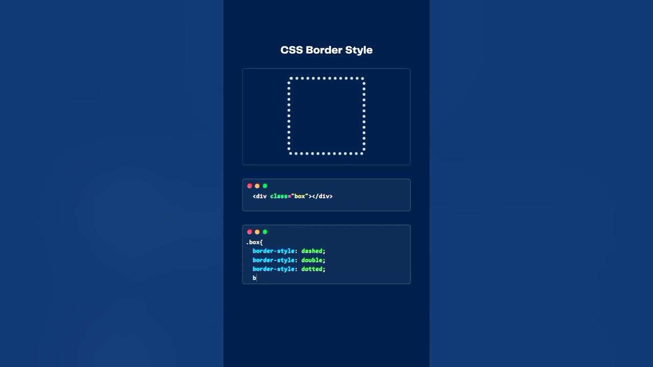 Css border styles all type of css border in web designing how to change ...