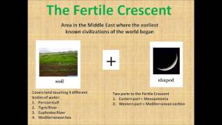 The Geography of the Fertile Crescent and Mesopotamia