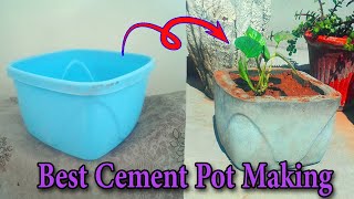 How to Make a Beautiful Cement pot at home | Home & Garden Tips