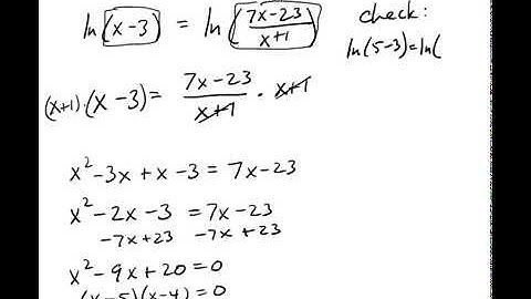 Solve Logarithmic Equations Using the One-to-One Property