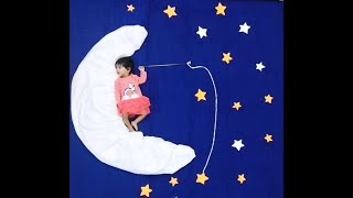 Baby photoshoot moon n stars theme | latest baby photoshoot tips simple moon n star DIY