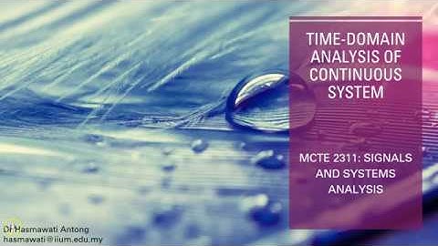 MCTE 2311: Signal And System Analysis [Impulse Response]