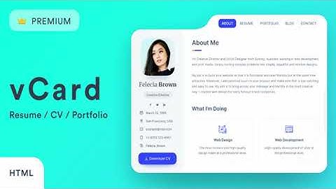 vCard2 – Resume / CV / vCard / Portfolio | Themeforest Website Templates and Themes