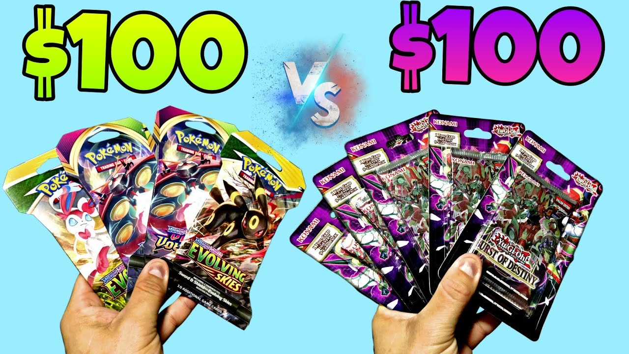 $200 Pokemon VS Yu-Gi-Oh Blister Battle! (Who Wins!?)
