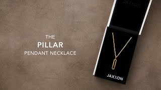 Men's Gold Pillar Pendant Necklace | Men's Jewelry Unboxing | JAXXON