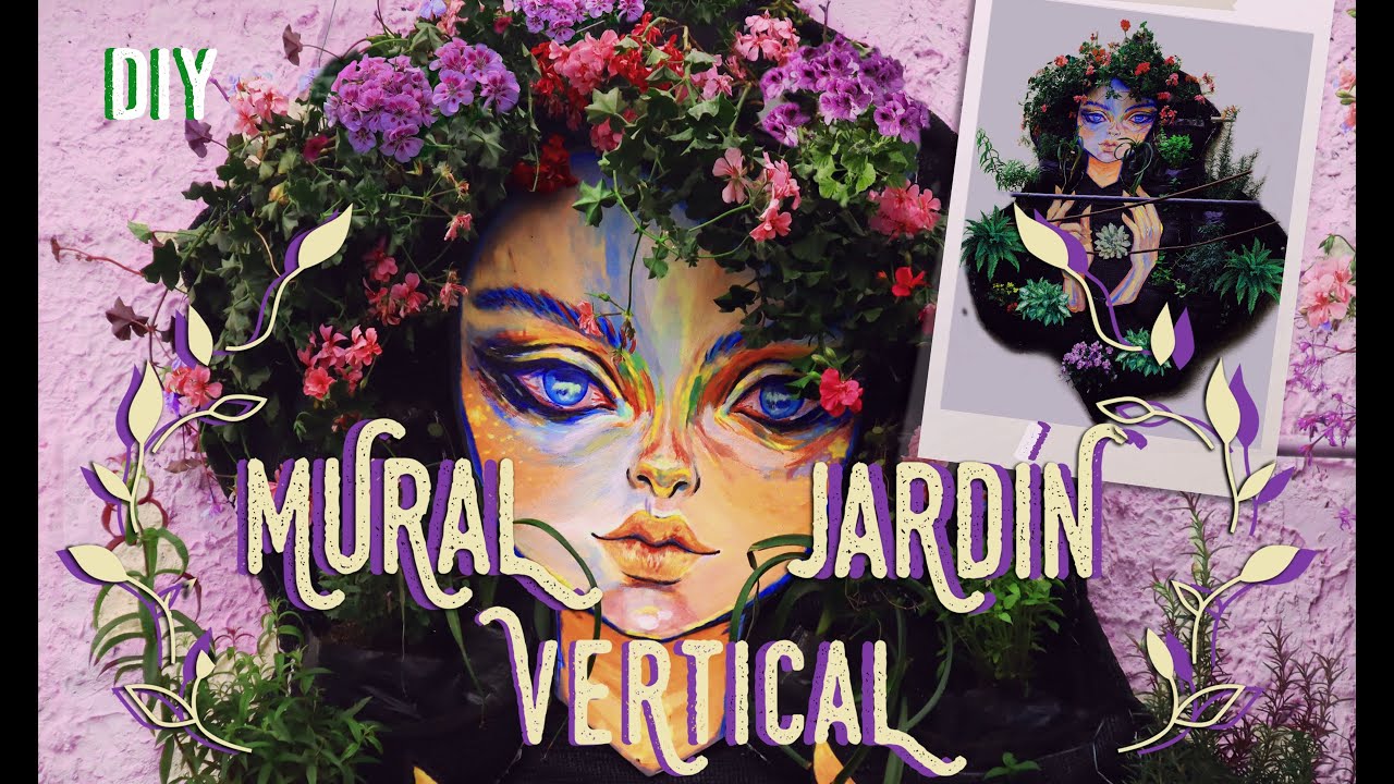 🌱 DIY 🍅 JARDÍN VERTICAL ARTÍSTICO - Paso a paso (En Casa) // Mural Vivo