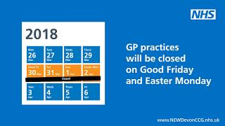 Repeat prescriptions - Easter 2018