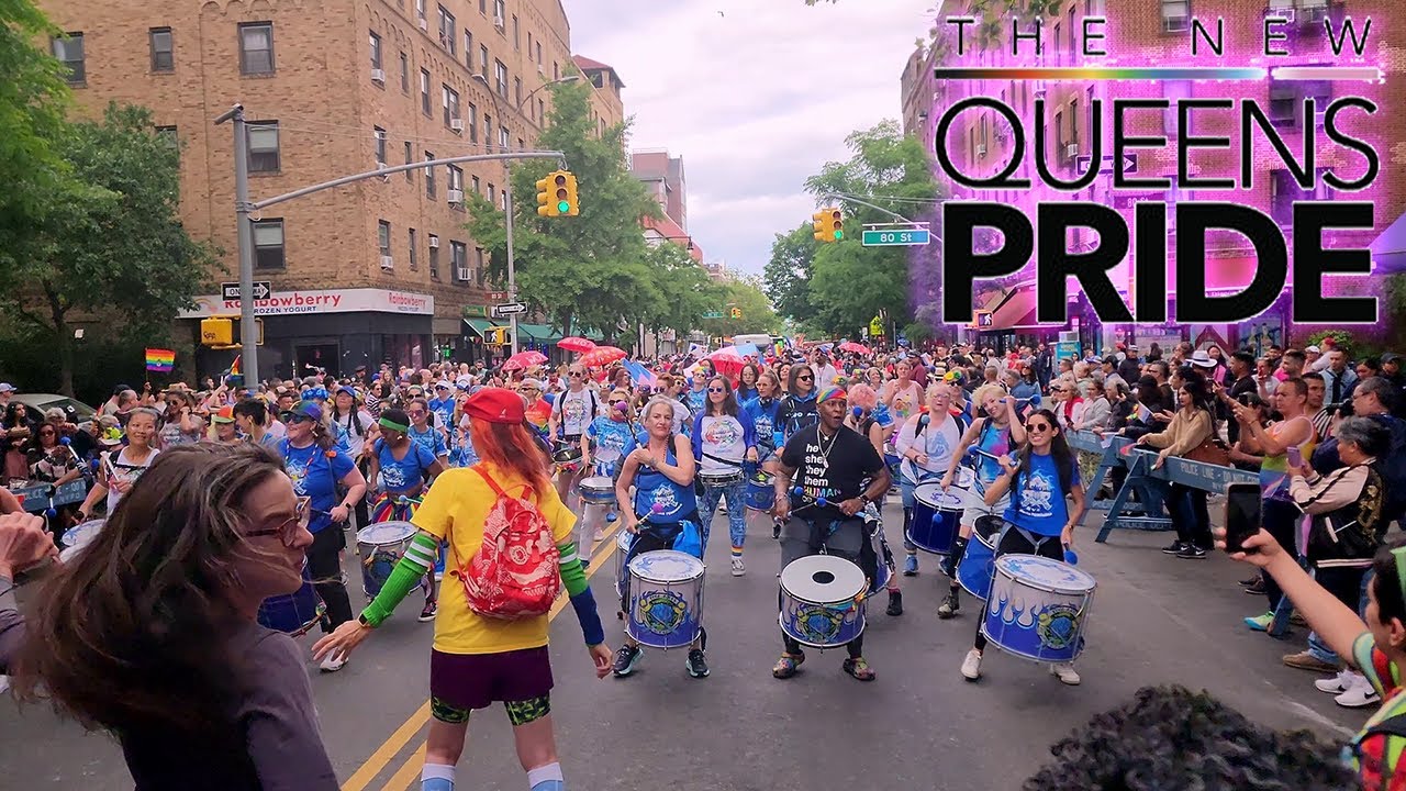 FOGO AZUL, NYC Drumline at the New Queens Pride Parade on June 4th, 2023