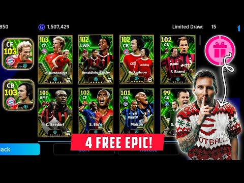 4 Free Epic Players In New Year Login Present | Free Epics In eFootball 2024 Mobile