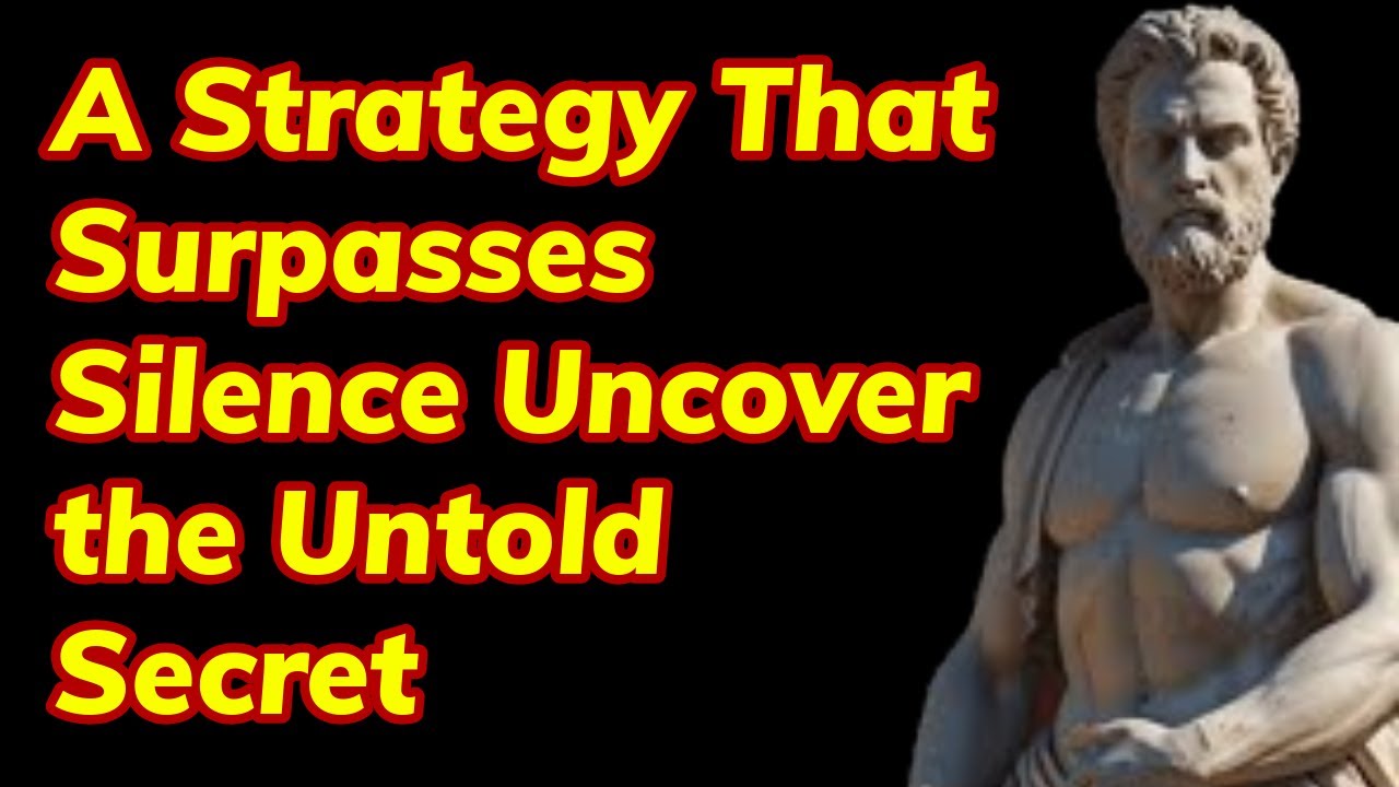A Strategy That Surpasses Silence Uncover the Untold Secret//stoic method-2025