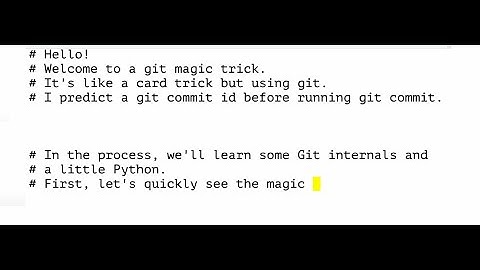 How to predict a git commit? Magic trick with explanation