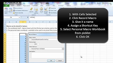 EAF#31 - Creating and Using the Personal Macro Workbook in Excel 2010