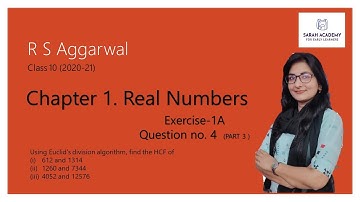 Real Numbers | Class 10 Exercise 1A Question 4 (Part 3) Solution | RS Aggarwal