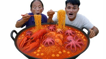 Bà Tân Vlog - Lần Thứ 2 Làm Nồi Mì Cay Cấp Độ 7 Khổng Lồ Đẳng Cấp Đãi Cả Làng