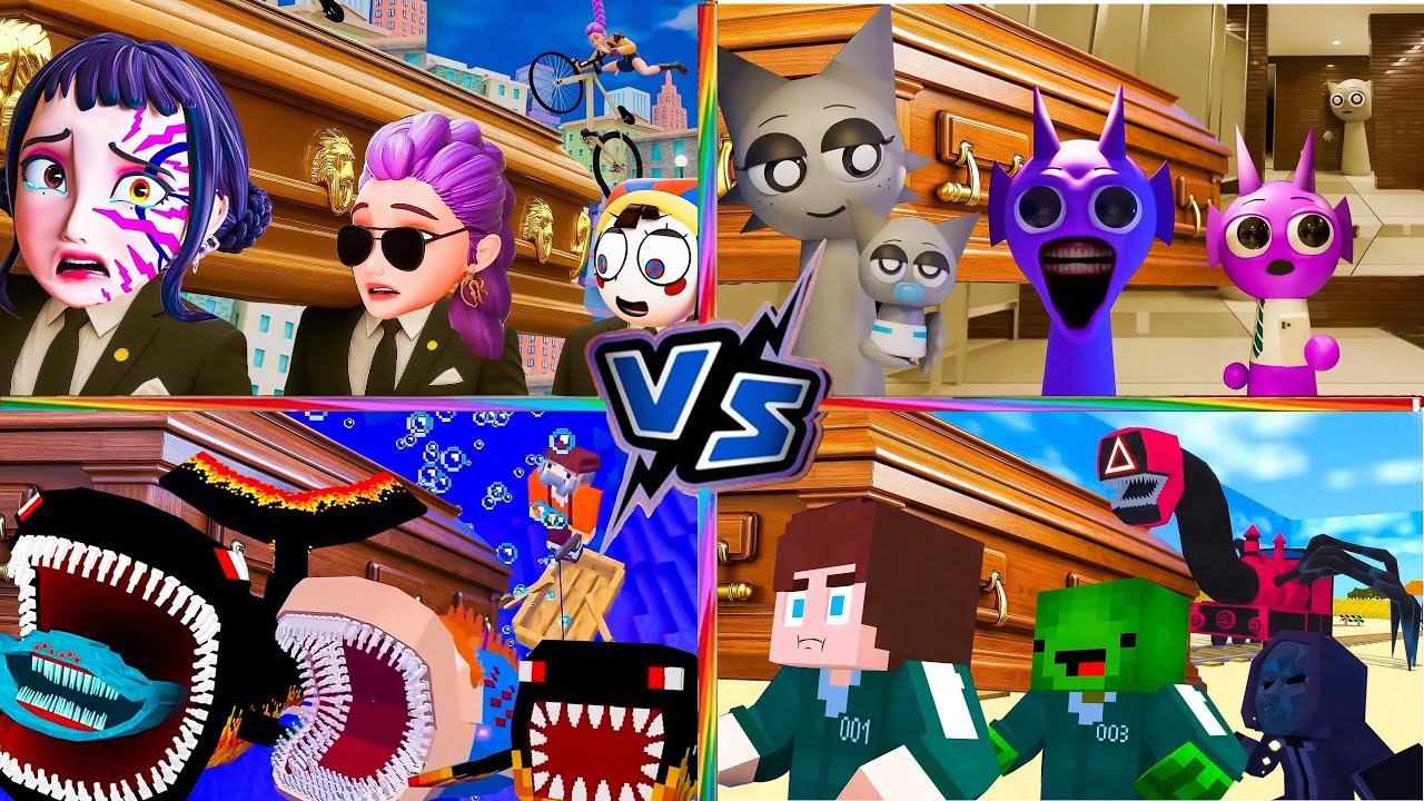 KPop Demon Hunters vs Incredibox Sprunki vs The Bloop and El Gran Maja Mct vs JJ Train Eater S.Game💣