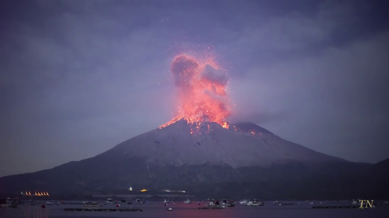 Explosive eruption of Sakurajima on November 12, 2019