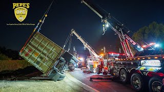 I'M BACK! Container rollover recovery at midnight with the rotators