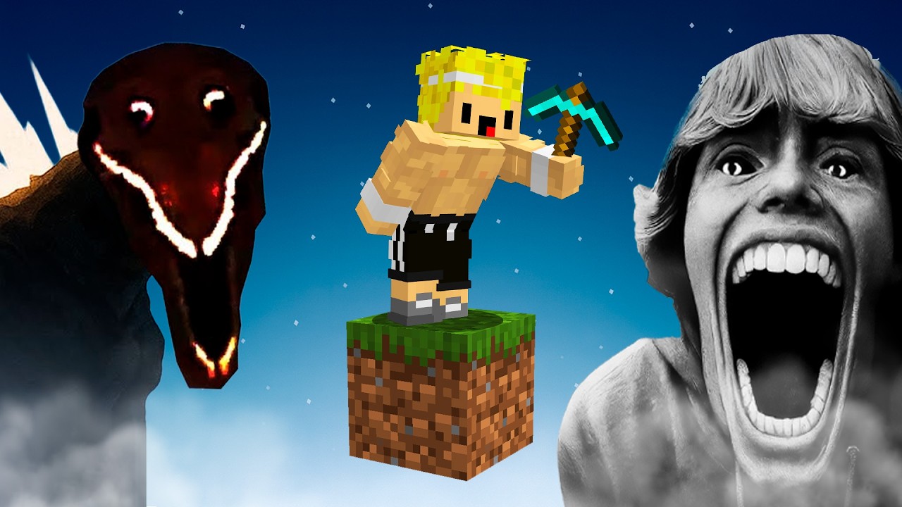 Sobreviví 100 DÍAS en UN BLOQUE TERRORÍFICO de Minecraft