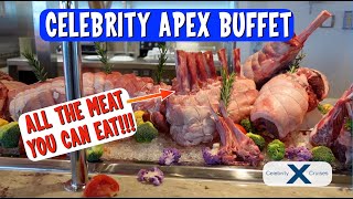 Celebrity Apex Buffet TOUR, (This cruise ship food is not disgusting!) Including Meat and Vegetarian