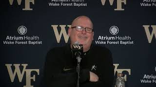 Wake Forest Basketball coach Steve Forbes post 83-79 win over NC State press conference
