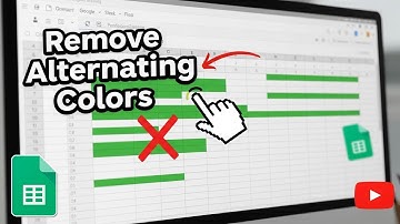 Hoe verwijder je afwisselende kleuren in Google Sheets?