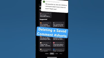 How to Delete a Saved Comment From the Saved Comments List #youtubeshorts