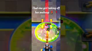 That one girl taking off her makeup & revealing her true identity 💄🥀#clashroyale #shorts #girl #wtf