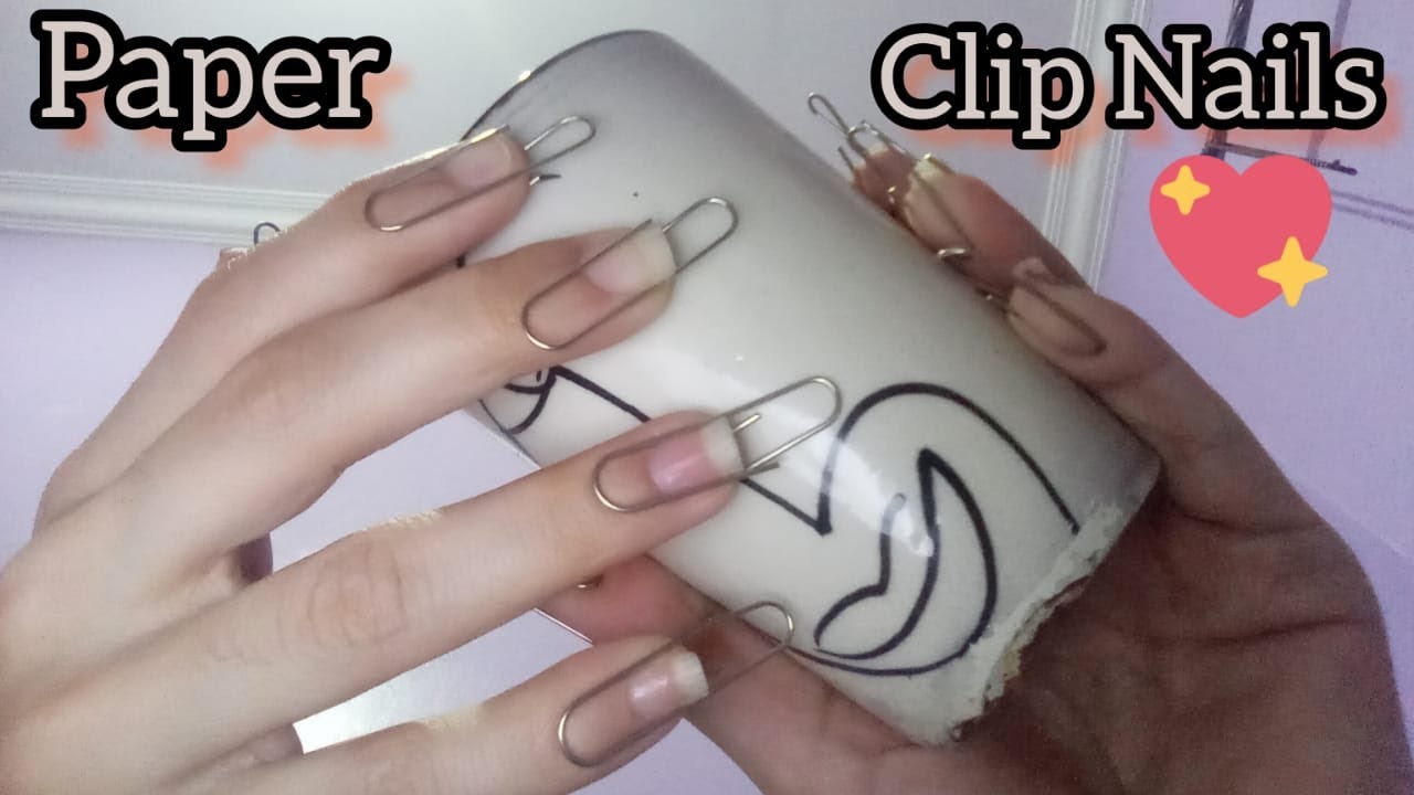 ASMR Tapping with Paper Clip Nails 📎💖 YouTube