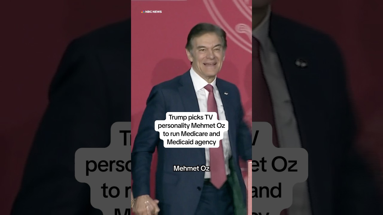 Trump picks TV personality Mehmet Oz to run Medicare and Medicaid agency Trump picks TV personality Mehmet Oz to run Medicare and Medicaid agency