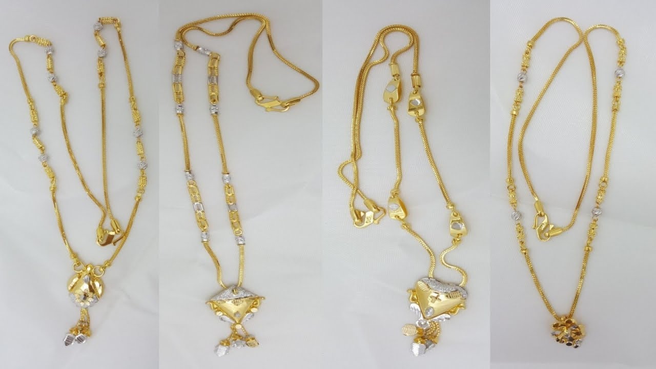 ladies gold chain with pendants 