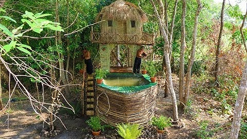 Build Swimming Pool On Three - Story Ship House By Ancient Skills (part 2)