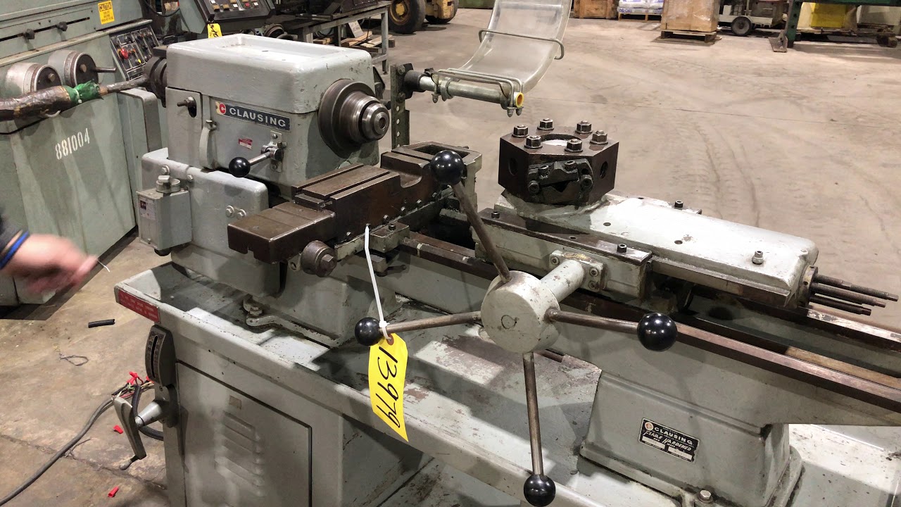 CLAUSING MODEL #5509 ENGINE LATHE: STOCK 13979 - YouTube