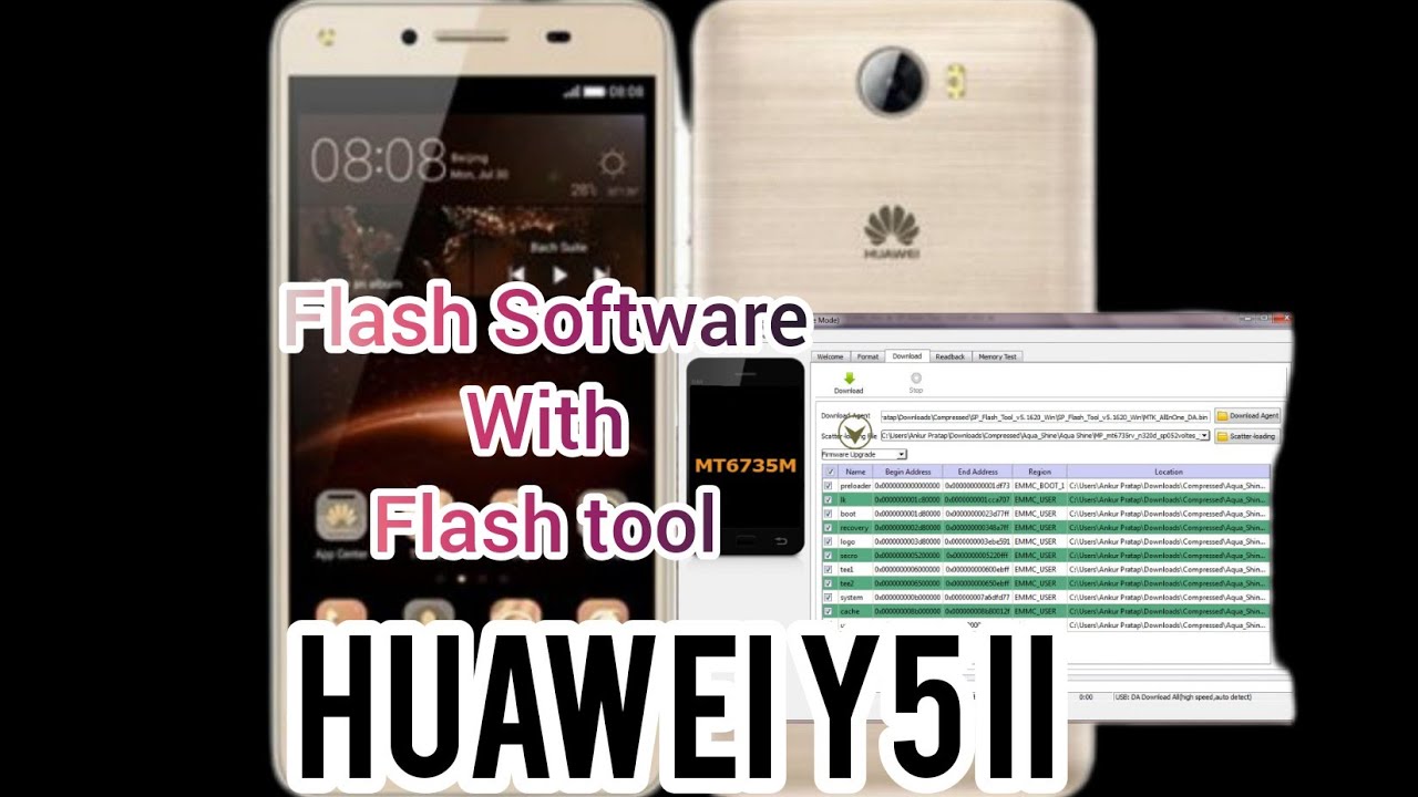 distorsionar Danubio equilibrar Huawei Y5 II ( CUN-L01 ) Flash Firmware with SP Flashtool - YouTube