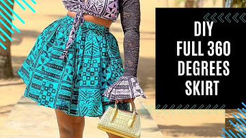 How to Cut & Sew a Full 360 Degree Flare  Skirt| Beginner Friendly Tutorial