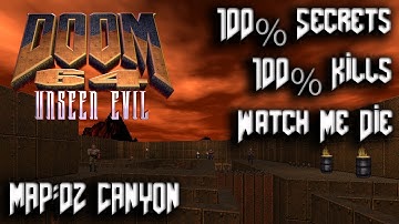 DOOM 64 Unseen Evil - Master Levels for DOOM II - Map02: Canyon - 100% Secrets