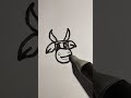 #cow face drawing #shortvideo #art #drawing4kids #drawingideas #youtubeshorts #funny #easydrawing