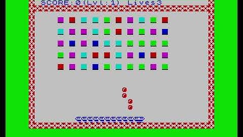 Video of Breakout clone on Spectrum - Work In Progress with Errors