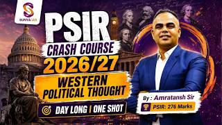 Western Political Thought | PSIR Crash Course 2026/27| Amratansh Sir | Online & Offline | Sunya IAS