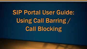 SIP Trunking Portal Guide: Using Call Barring-Call Blocking