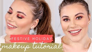 RED AND GOLD HOLIDAY MAKEUP TUTORIAL