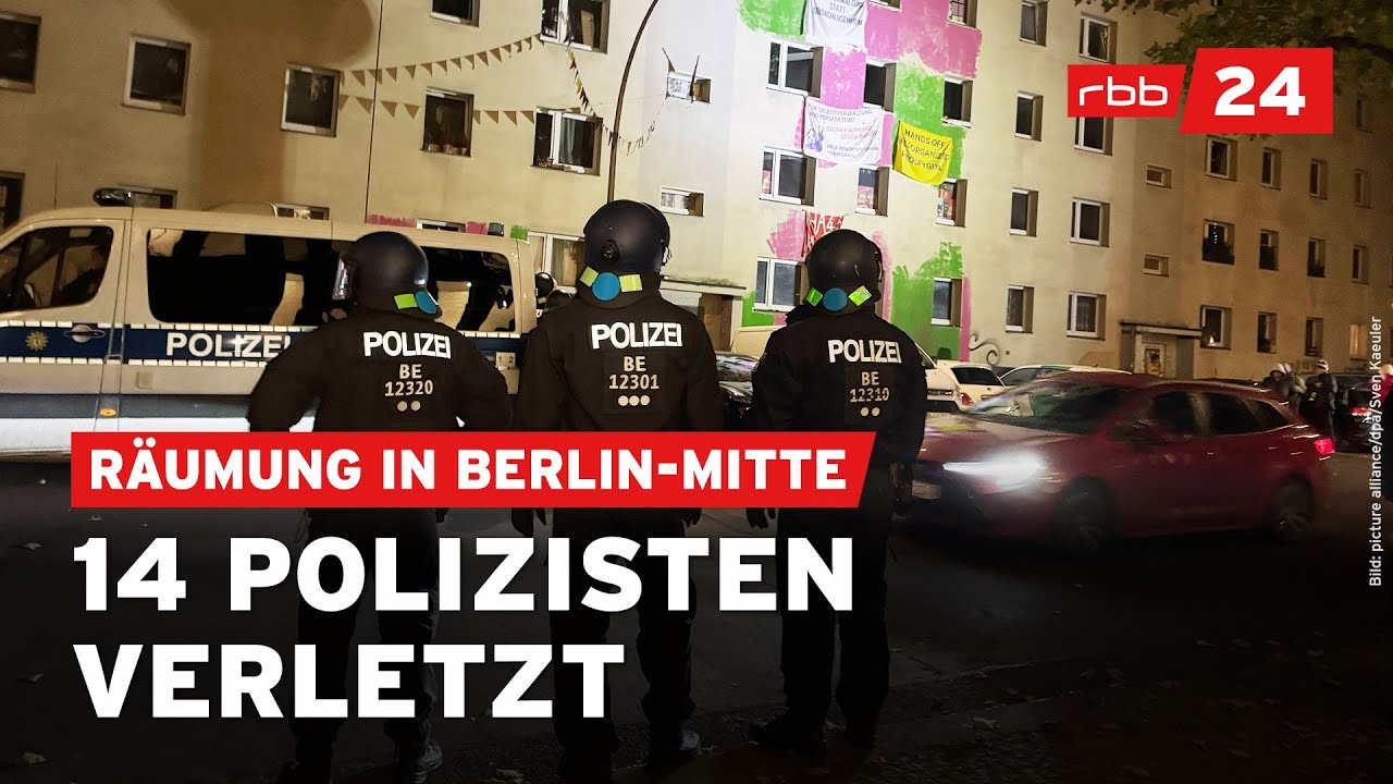 Wohnungsräumung in Berlin: Polizei mit Böllern beschossen