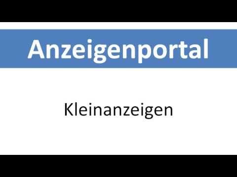 Anzeigenportal: Kleinanzeigen bestellen