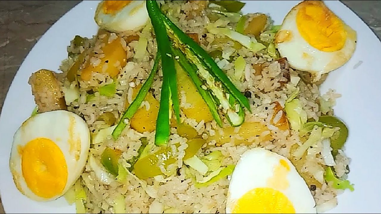 Vegetable Pulao Recipe || Chinese Egg Fried Rice | Lunch Recipe - YouTube