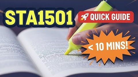 STA1501 Exam Prep: The Under 10-Minute Crash Course!
