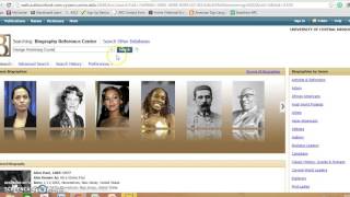 Screencast Example Biography Reference Center