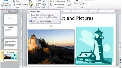 PowerPoint 2010 Tutorial Using Picture Tools 2010 Only Microsoft Training Lesson 5.3